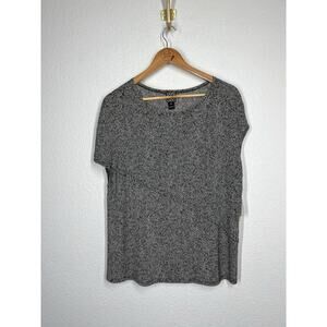 Clara Sun Woo Black White Wrinkle Free Top XL